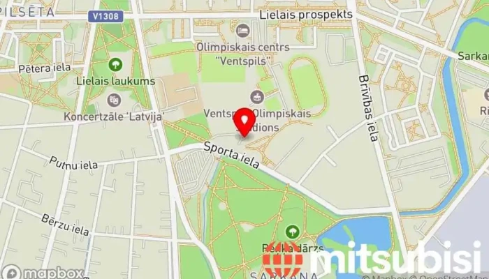 karte no Biļešu paradīze, tirdzniecības vieta Pasākumu biļešu tirgotājs iekš Ventspils