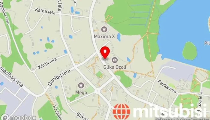 karte no CAR4YOU PLUS Tirdzniecības centrs iekš Alūksne