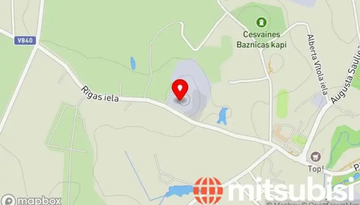 karte no Cesvaines Televīzijas tornis Televīzijas stacija iekš Cesvaine
