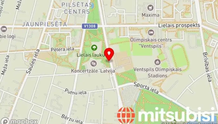 karte no Elektrum Drive uzlādes stacija Elektrisko transportlīdzekļu uzlādes stacija iekš Ventspils