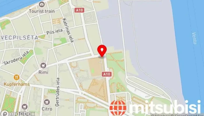 karte no Elektrum Drive uzlādes stacija Elektrisko transportlīdzekļu uzlādes stacija iekš Ventspils