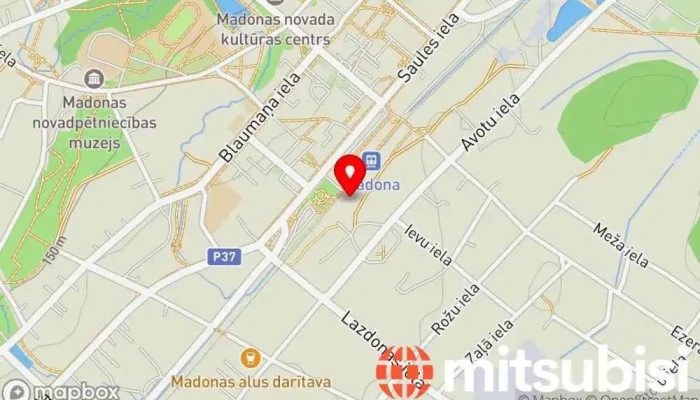 karte no Madona Dzelzceļa pietura iekš Madona