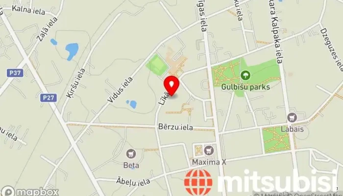 karte no m.c.Zīle IK Autoskola iekš Gulbene